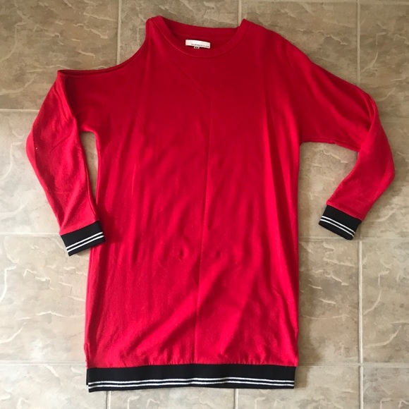 Fourteenth place cold shoulder red tunic/ dress - Picture 1 of 8